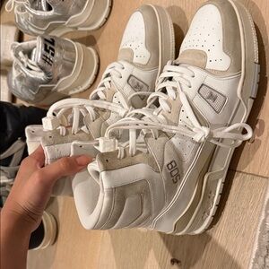 Louis Vuitton White and Cream Sneakers